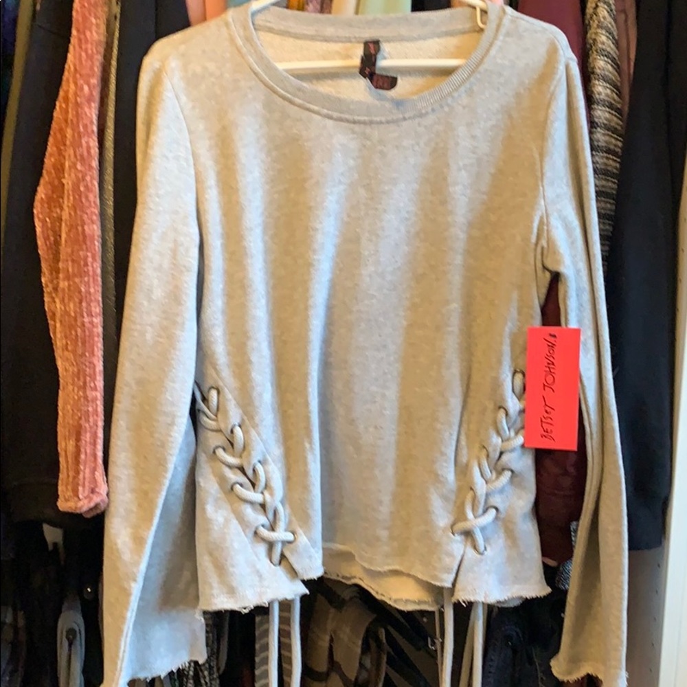 Betsey Johnson grey sweatshirt M